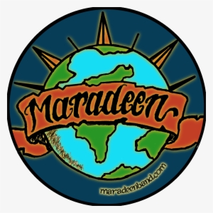 Black Maradeen Forn Sticker Blue - Label