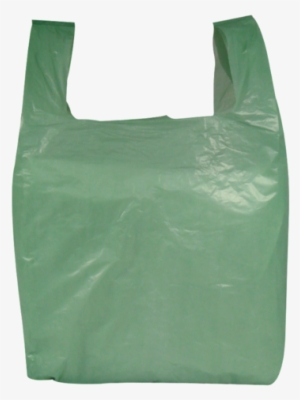 Green Vest Style Plastic Carrier Bags - Tote Bag