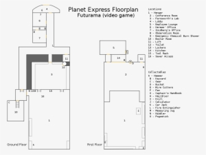 Planet Express Ground Plan - Map Of Planet Express Building