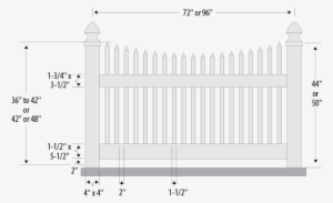 Scalloped Top Narrow Picket - Picket Fence