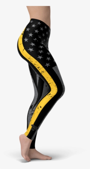 Thin Gold Line Leggings - Leggings