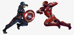 Cap Vs Im Cw Render - Marvel Comics Metal Poster - Iron Man (32 X 45cm)