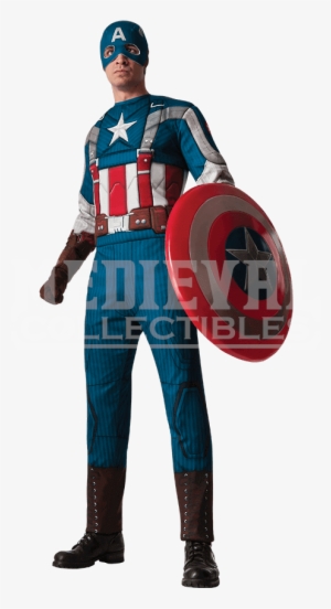 Adult Deluxe Retro Captain America Costume