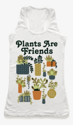 Plants Are Friends Retro Racerback Tank Top - Shirt