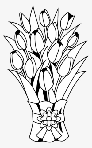 Bouquet Of Flowers Clipart Black And White Wedding Galery