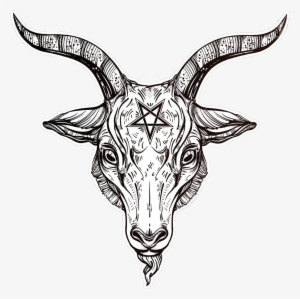 69137579 Pentagram With Demon Baphomet Satanic Goat