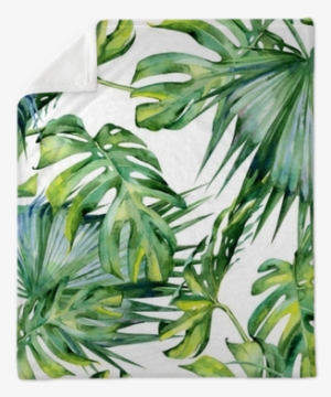 Seamless Watercolor Illustration Of Tropical Leaves, - Upstreet Graphite Pickleball Paddle Set Of 2