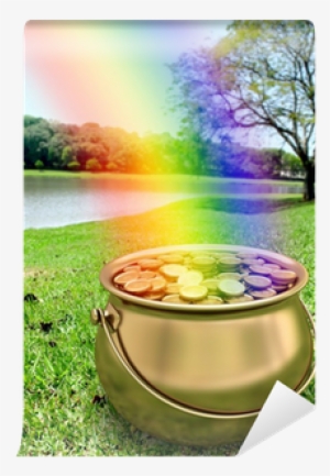 Golden Pot Full Of Gold Coins With Dollar Sign - Moving St Patricks Day