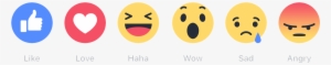 If You're On Your Phone, The New Buttons Appear After - Facebook Reactions Icons Png
