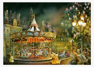 Showcasing The Watercolor Creations Of Artist Demetrij - Amusement Park Painting