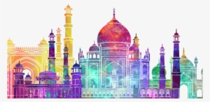 Bleed Area May Not Be Visible - Mosque Watercollor Png
