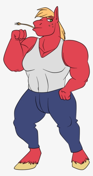 My Muscle Pony Collab- Big Mac - Mlp Big Mac Muscle