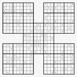File - Samurai-sudoku - Big Sudoku Printable