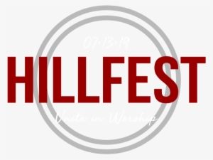 Hillfest Logo 2019 Black Rings Red Hillfest White Date