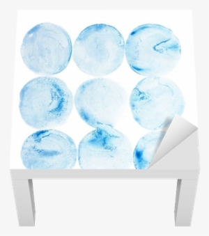 Abstract Watercolor Aquarelle Hand Draw Circle Blue - Watercolor Painting