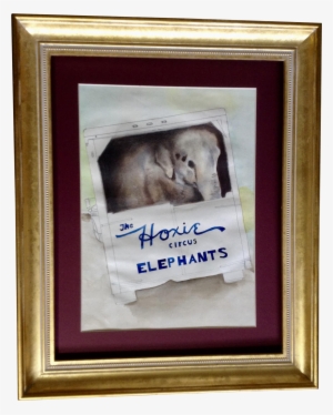 Hoxie Bros Circus Elephants Truck, Watercolor Mixed - Painting
