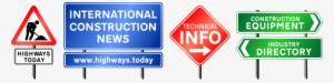 International Construction News - Caution Construction Traffic - Safety Sign