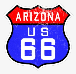 Route Highway Sign Travel America - Iconic Vintager Weg 66 Arizona Notizblock