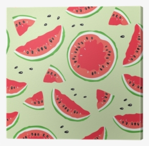 Slice Of Watermelon / Seamless Vector Pattern With - Watermelon