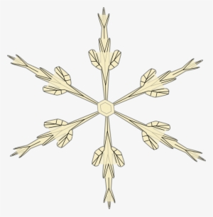 Snowflake 3 Clip Art At Clker - Gold Snowflakes Transparent Background