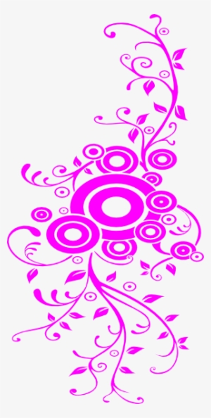 Pink Swirls And Circles Clip Art - Transparent Pink Border Design