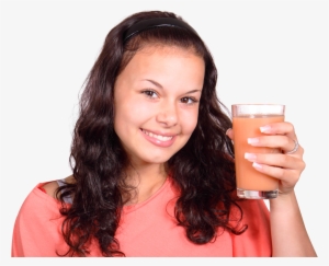 1523 X 1196 - Girl With Juice Glass Png