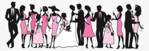 15 Wedding Party Silhouette Png For Free On Mbtskoudsalg - Wedding Party Png