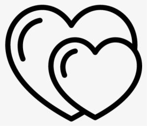 Two Hearts Vector - Two Hearts Icon Png