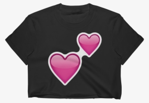 Emoji Crop Top T Shirt - Heart