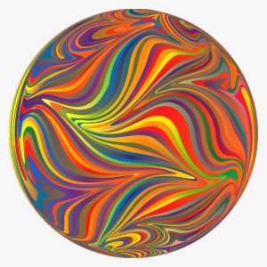 Colors Colorful Abstract Circle Shapes - Psychodelic Muster-platte, Bunte Gewellte Streifen