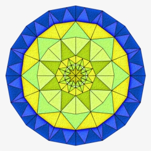 Abstract Paper Patterned Circle Yellow And Blue - Paper
