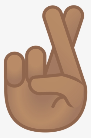 Transparent Background K Pictures - Black Fingers Crossed Emoji