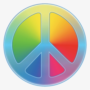 Colourful Peace Sticker - Símbolo De La Paz En Colores