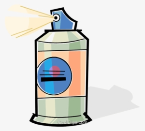 Bottle Of Hair Spray Royalty Free Vector Clip Art Illustration - Aerosol Spray