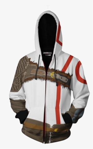 God Of War Kratos Cosplay Zip Up Hoodie Jacket - Hoodie