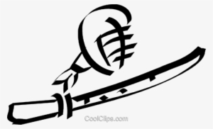 Samurai Sword And Mask Royalty Free Vector Clip Art