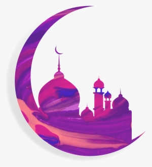 Vector Black And White Library Mosque Vector Moon - Eid Mubarak 2018 For Instagram