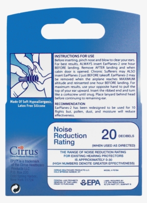Earplane Air Pressure Regulating Ear Plugs- Adult