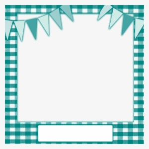 Teal Frame Png - Bunting Clip Art Border