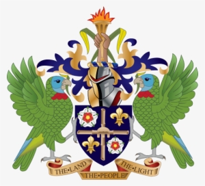 Saint Lucian Coat Of Arms - St Lucia Coat Of Arms
