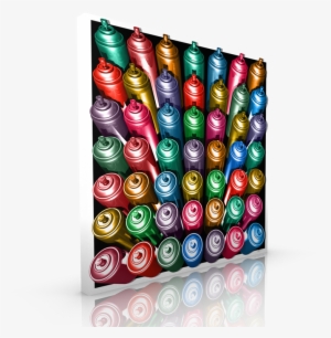 Framed Canvas Art - Spray Cans By Maxwell Dickson