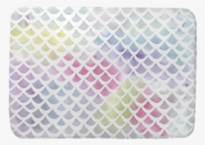 Watercolor Fish Scale Pattern In Blue And Pink Bath - Handbag