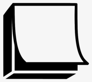 Black And White Pack Of Sticky Notes - Post It Note Clipart Black And White