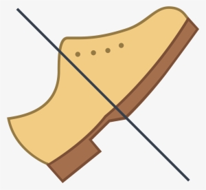 This Icon Depicts A Pair Of Shoes With A Slash Mark - Shoe