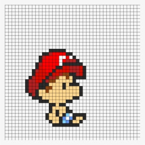 Baby Mario Perler Bead Pattern - Pixel Art Mario