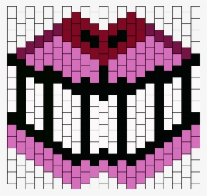 Disney Cheshire Cat Grin Mask Bead Pattern - Surgical Kandi Mask Patterns