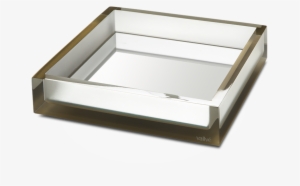 Gold Square Medium Tray With Mirror - Tray With Mirror