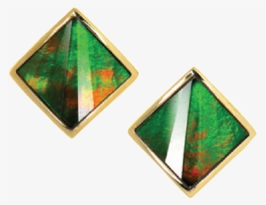 Nola 14k Yellow Gold Earrings By Korite Ammolite - Korite