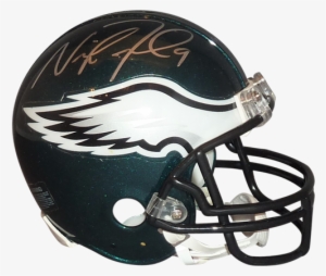 Nick Foles Autographed Philadelphia Eagles Mini Helmet - Donovan Mcnabb Autographed Philadelphia Eagles Full