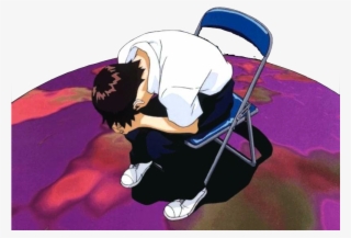 Shinji Transparent Sitting - Neon Genesis Evangelion Sad